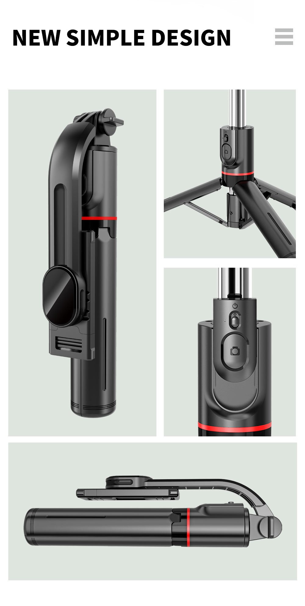 Selfie Stick Tripod, Reinforced Stable Tripod & Extendable Portable Selfie Stick With Wireless Remote And Tripod Stand For Group Selfies/Live Streaming/Video Recording Compatible With IPhone, Android Smartphone