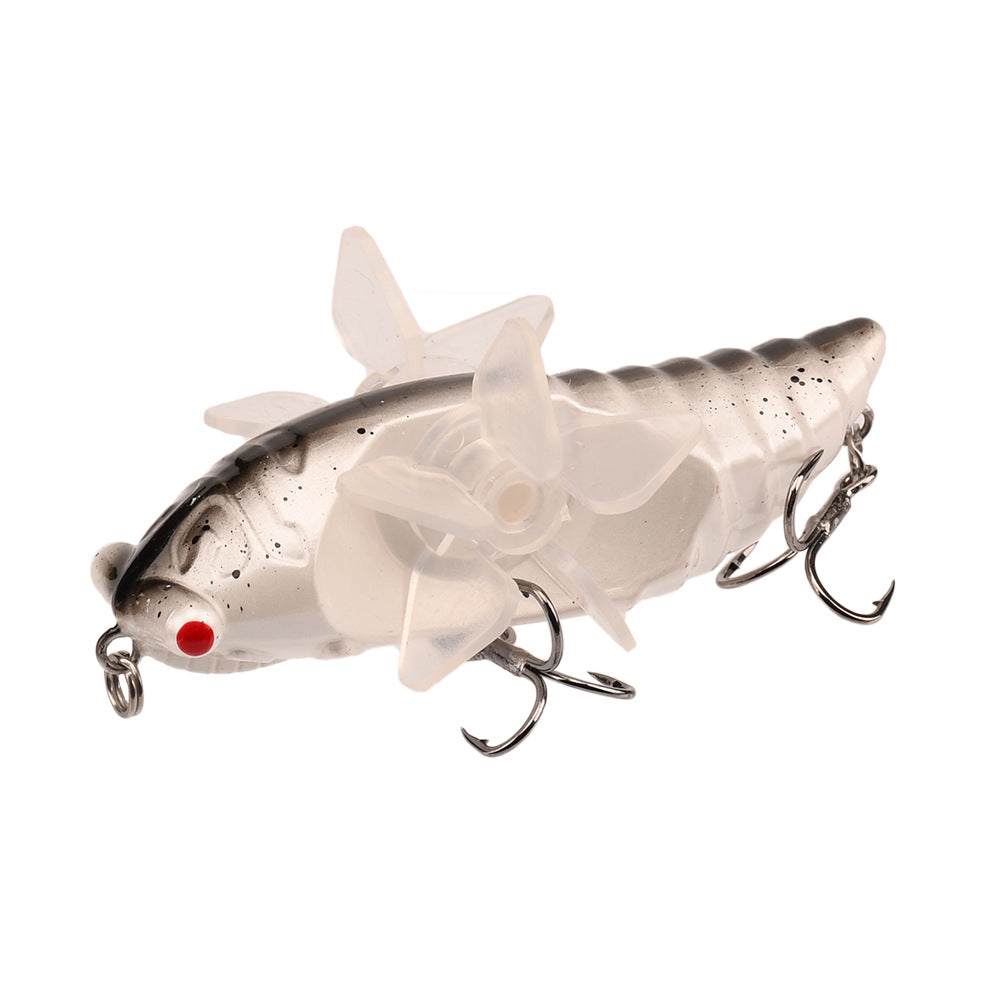 Bionic Cicada Hard Fish Lure - Spinning Fishing Bait with Propeller Treble Hook for Freshwater and Saltwater Fishing - 7.5cm/14g - Lifelike Design for Increased Catch Rates