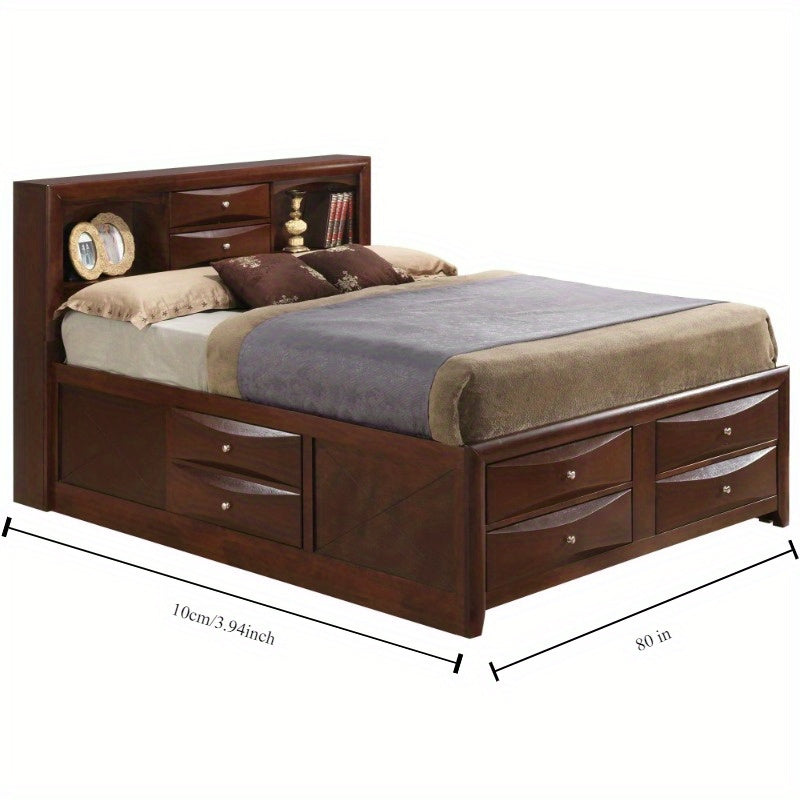 Glory Furniture Marilla G1550G-KSB3 King Storage Bed, Cherry