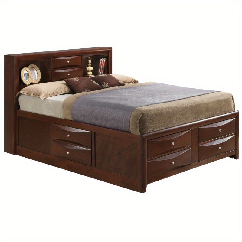 Glory Furniture Marilla G1550G-KSB3 King Storage Bed, Cherry