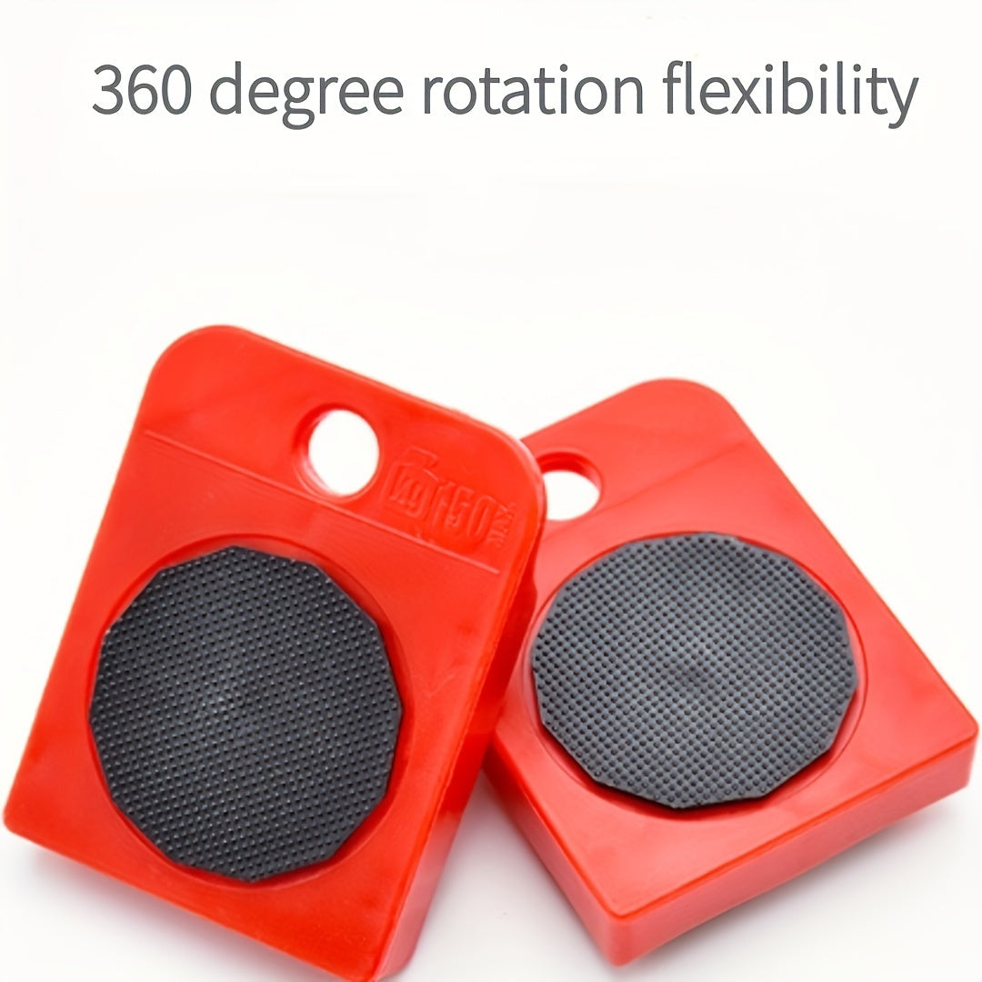 5pcs Furniture Heavy Object Handling Vehicle, Moving Heavy Objects, Labor-saving Tools, Pulley Base Moving Large Items, Heavy Objects