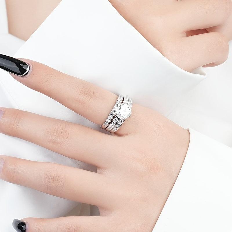 Luxury 2ct Moissanite 925 Sterling Silver Ring - Perfect for Engagement, Anniversary & Mardi Gras Celebrations | KAHOOT