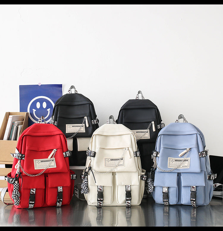 Schoolbag Female Campus Style Backpack Female Couple Backpack Everything Large Capacity Schoolbag Male
