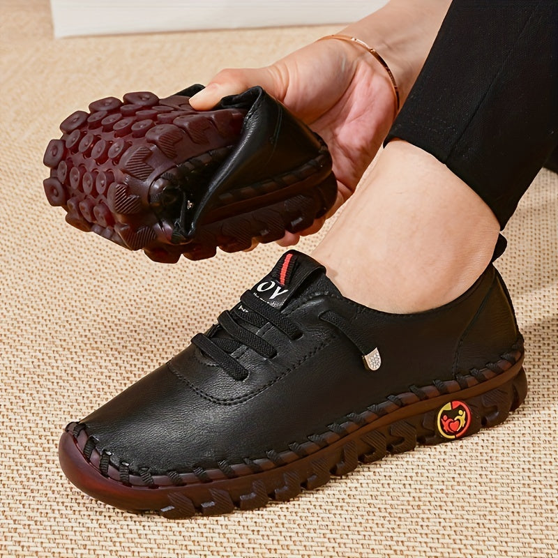 Comfortable Chic - Women's Oxfords - Handmade, Breathable, Lightweight, Non Slip, Lace Up, Slip On, Soft Insoles, Easy Walking Shoes for Everyday Wear