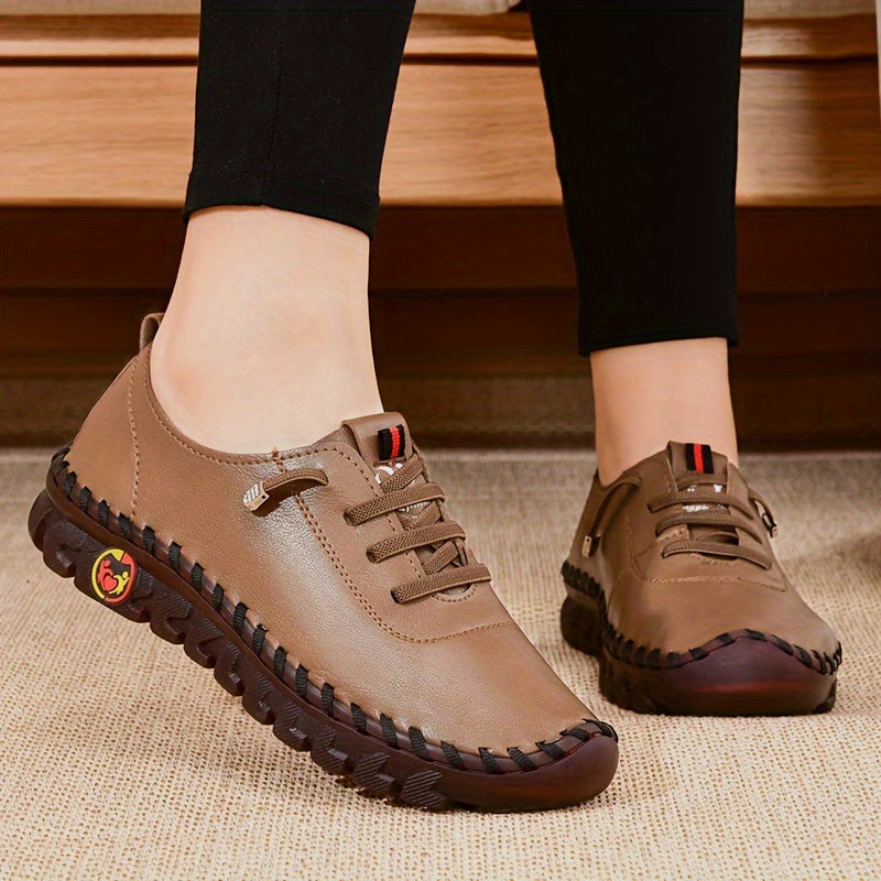 Comfortable Chic - Women's Oxfords - Handmade, Breathable, Lightweight, Non Slip, Lace Up, Slip On, Soft Insoles, Easy Walking Shoes for Everyday Wear