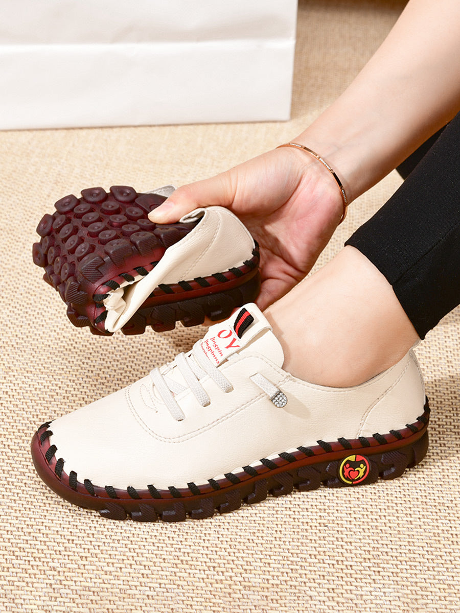 Comfortable Chic - Women's Oxfords - Handmade, Breathable, Lightweight, Non Slip, Lace Up, Slip On, Soft Insoles, Easy Walking Shoes for Everyday Wear