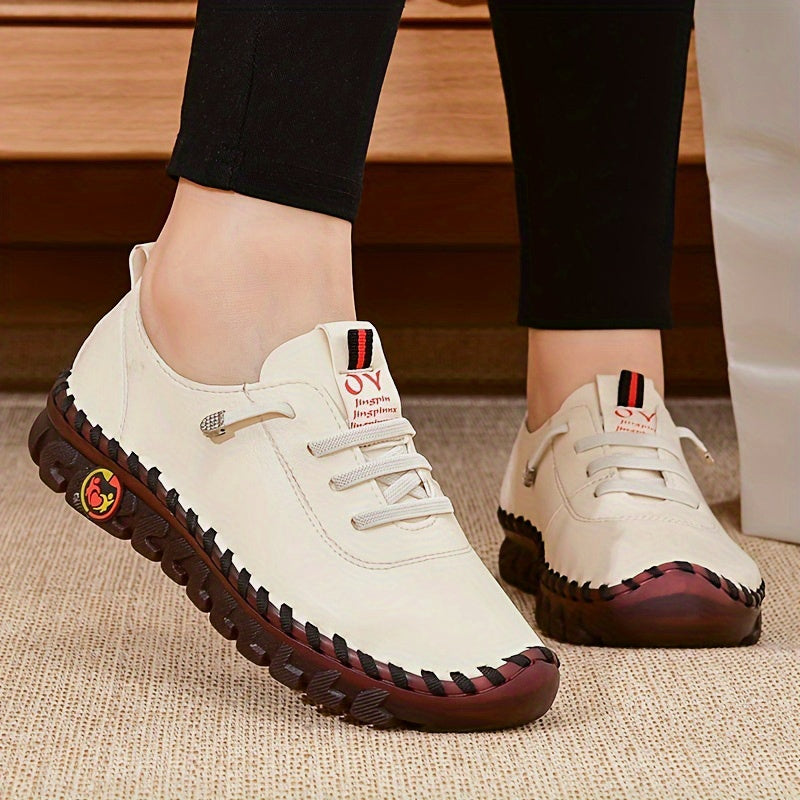 Comfortable Chic - Women's Oxfords - Handmade, Breathable, Lightweight, Non Slip, Lace Up, Slip On, Soft Insoles, Easy Walking Shoes for Everyday Wear