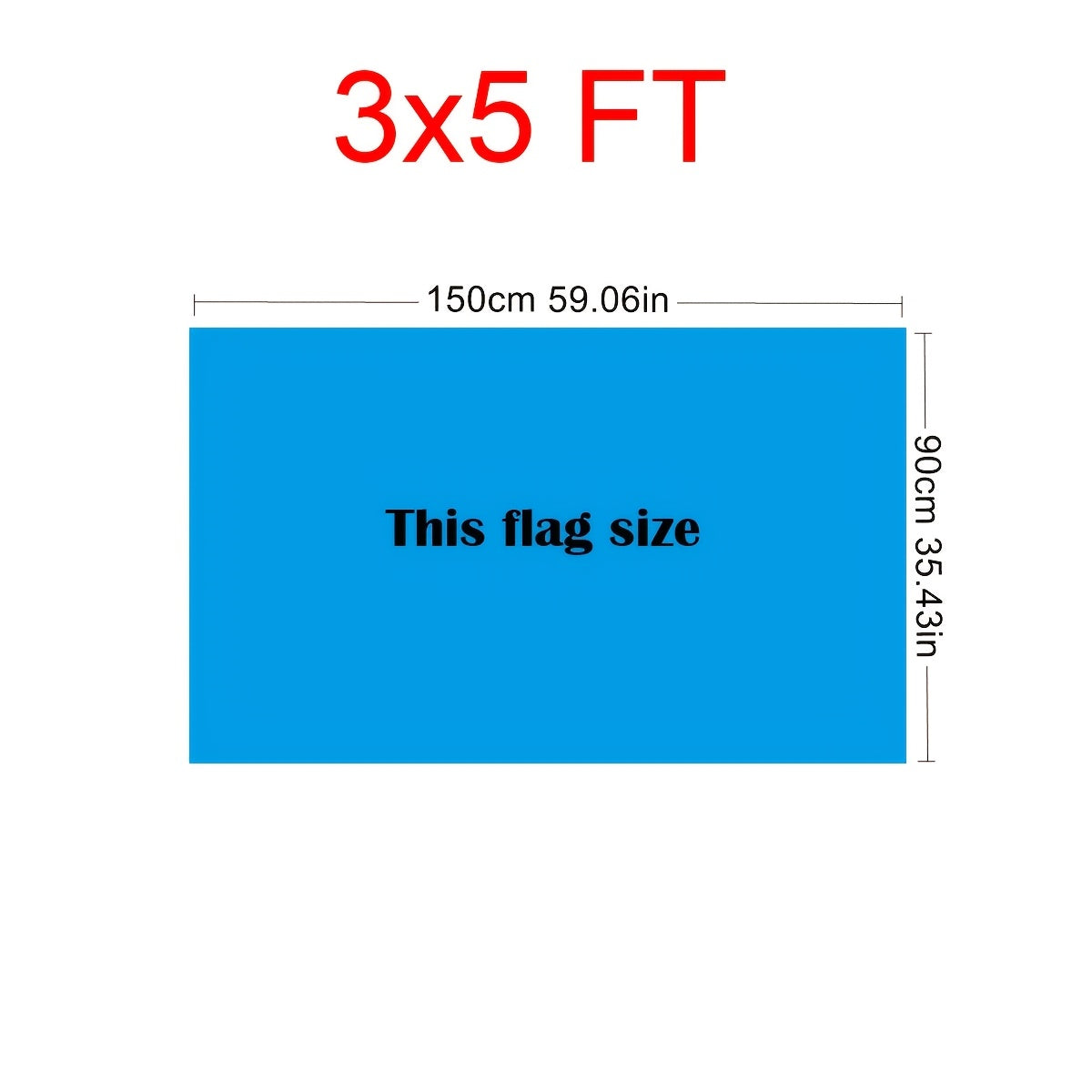 Haiti National Flag 35.43x59.06inch, 100% Polyester, Solid Color, Woven, with 2 Sides Printed, for Wedding, Sports, Patriotic Events