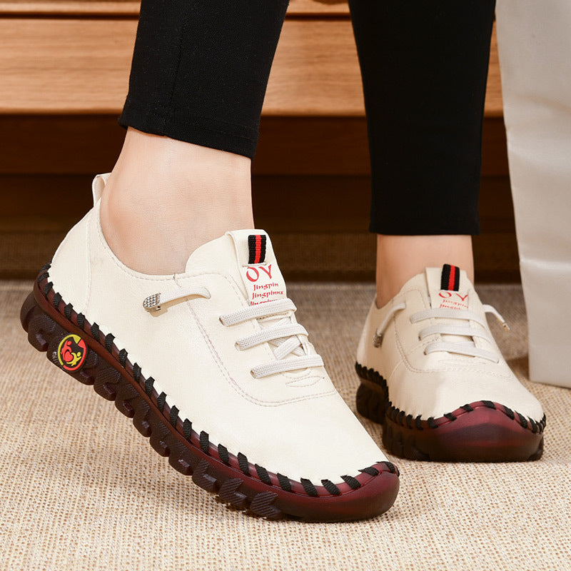 Comfortable Chic - Women's Oxfords - Handmade, Breathable, Lightweight, Non Slip, Lace Up, Slip On, Soft Insoles, Easy Walking Shoes for Everyday Wear