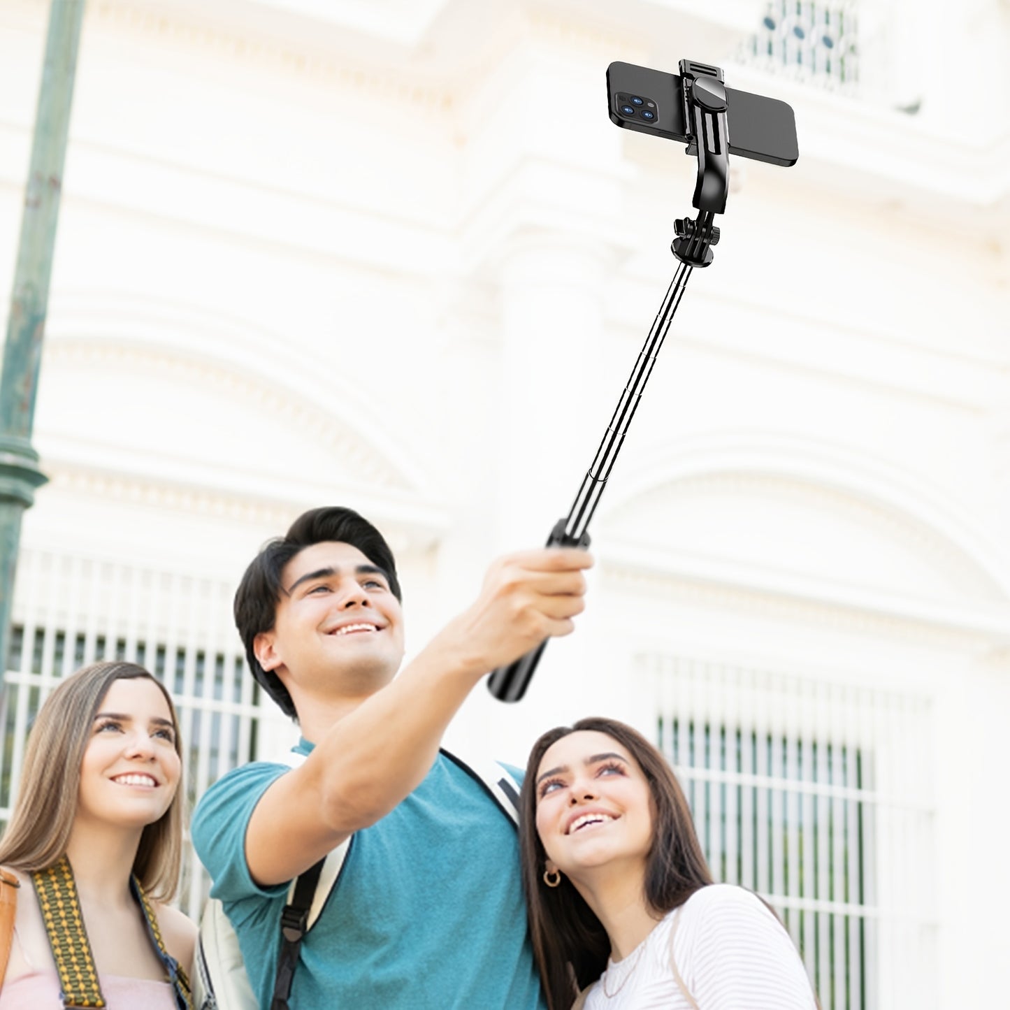 Selfie Stick Tripod, Reinforced Stable Tripod & Extendable Portable Selfie Stick With Wireless Remote And Tripod Stand For Group Selfies/Live Streaming/Video Recording Compatible With IPhone, Android Smartphone