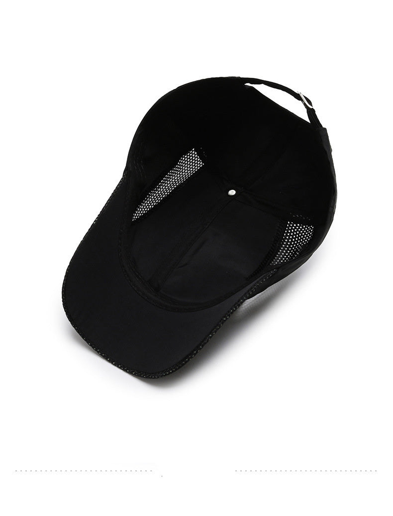Hat Men'S Spring/Summer Mesh Baseball Cap Quick Dry Wash Large Eave Breathable Visor Outdoor Sports Cap