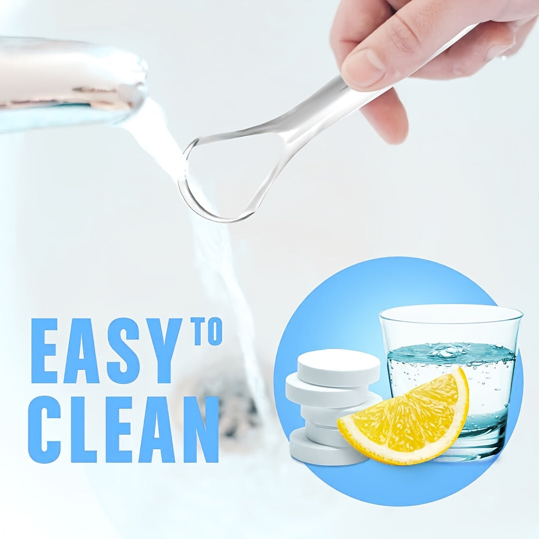 Buy 1 Get 1 Free, total of 2 pcs Premium Stainless Steel Tongue Scrapers - Effective Tongue Cleaner for Fresh Breath, Remove Bacteria, and Boost Oral Health - Easy to Use, Durable, and Portable Design for Personal Care