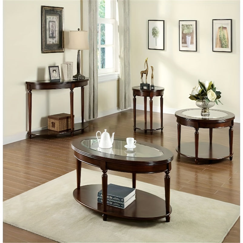 Brown Finish 5pc Counter Height Set Dining Table and 4 Chairs Upholstered Seat Wooden Kitchen Dining Furniture Set Transitional Style