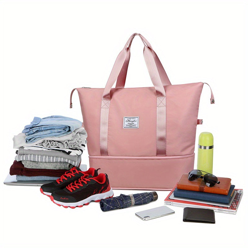 Chic Weekend Warrior: Durable, Stylish Duffel with Cosmetic Bag - Ideal Carry-On & Quick Trip Companion