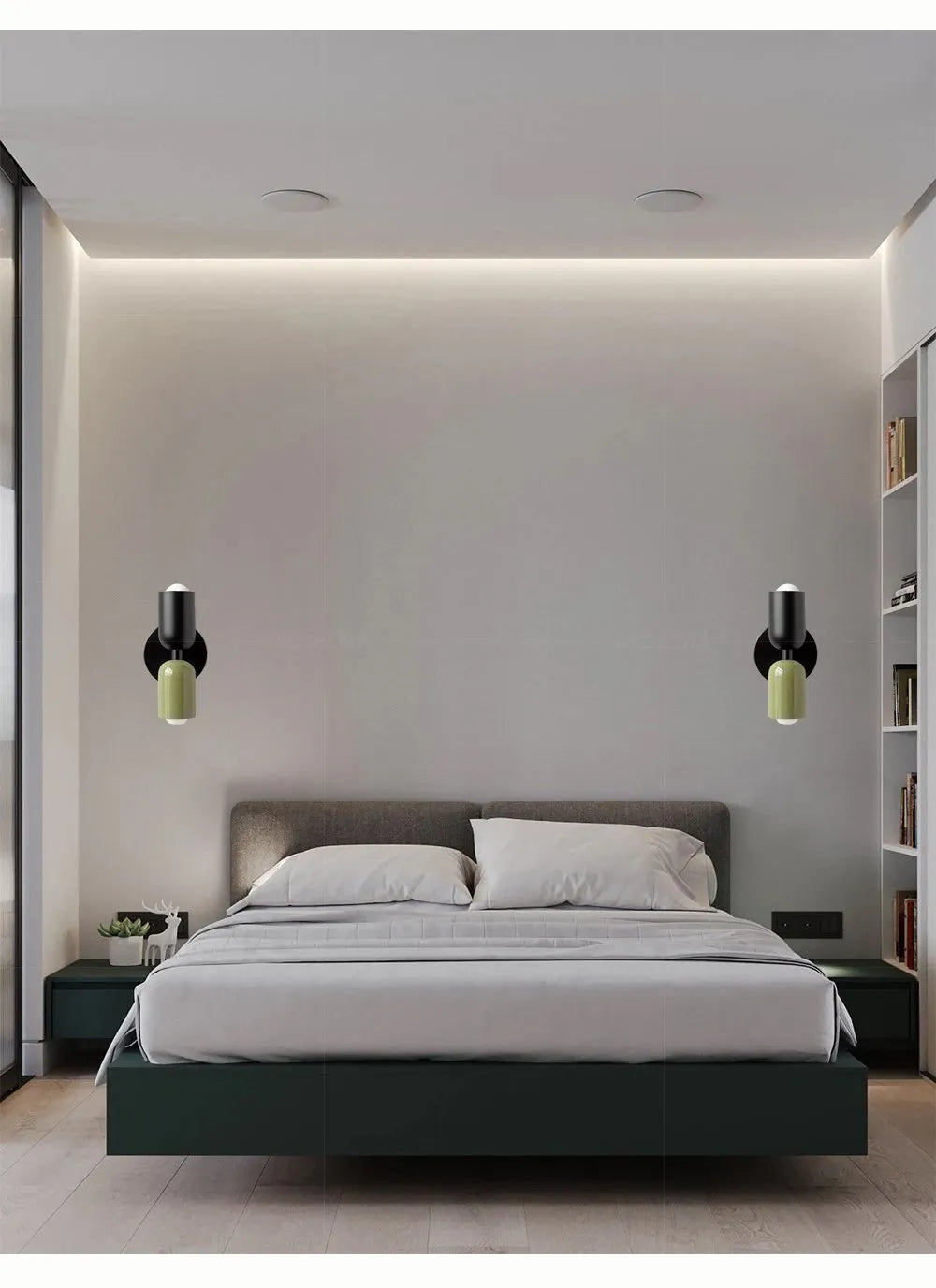 Nordic LED Wall Lamps Modern Minimalist Cream Double Head Lights For Living Room Bedroom Bedside Study Indoor Decoration Fixture