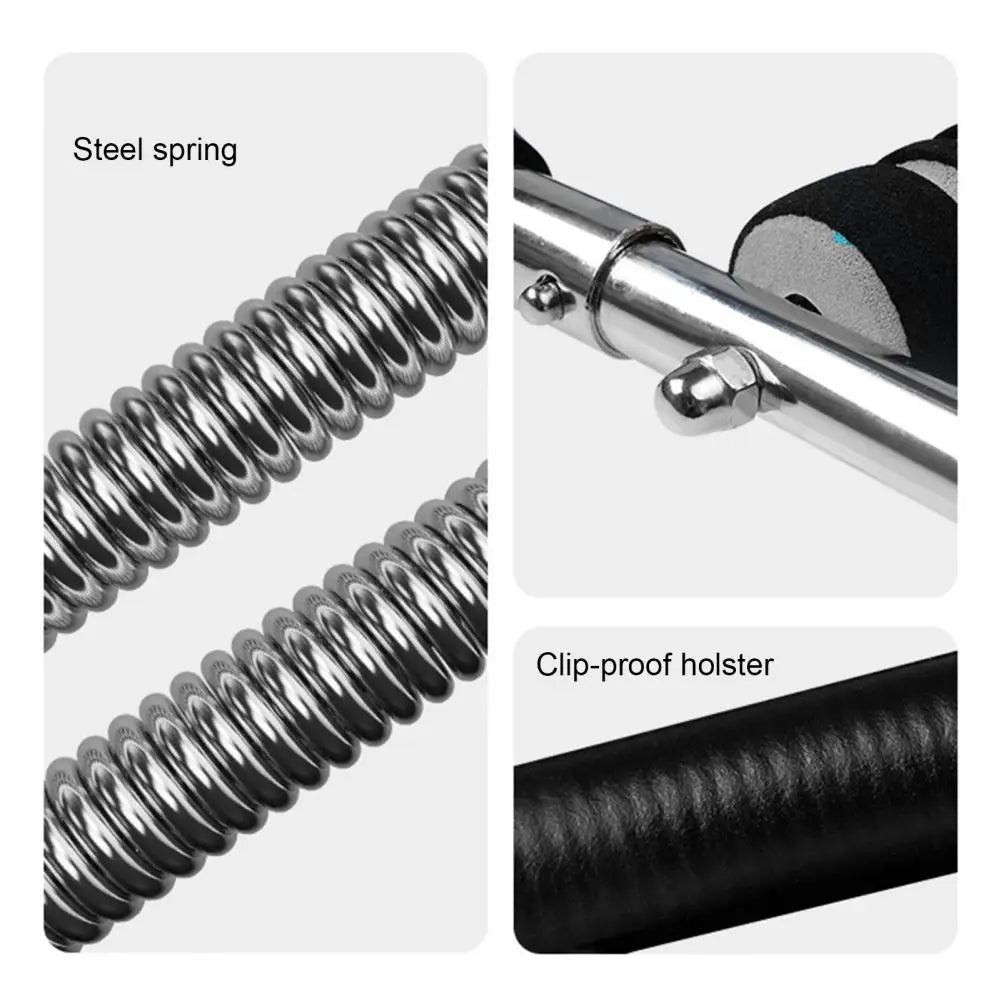 Twister Arm Exerciser with Foam Handle Adjustable Spring Workout Bar Forearm Triceps Chest Expander Portable Fitness Equipment