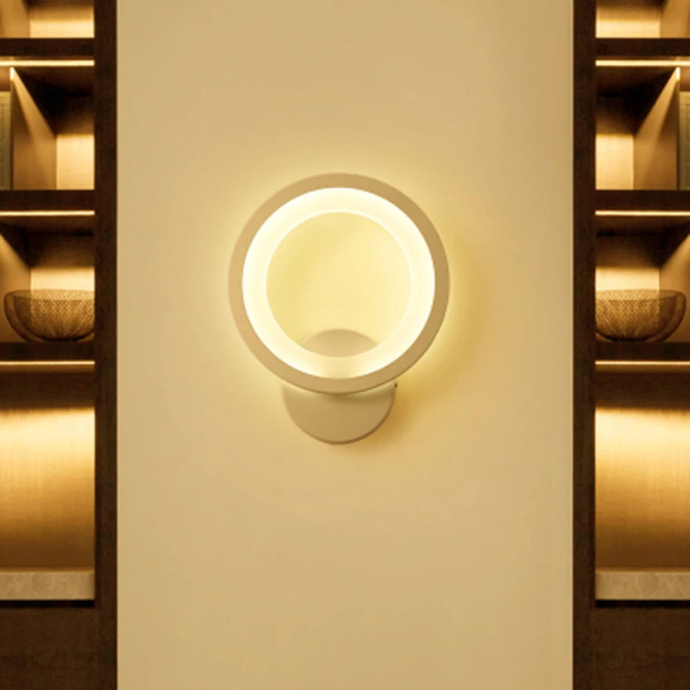 Round Wall Mount Light European Wall Sconces Lighting Wall Lamp Fixture for Bedside Corridor Bedroom Living Room Hallway Light