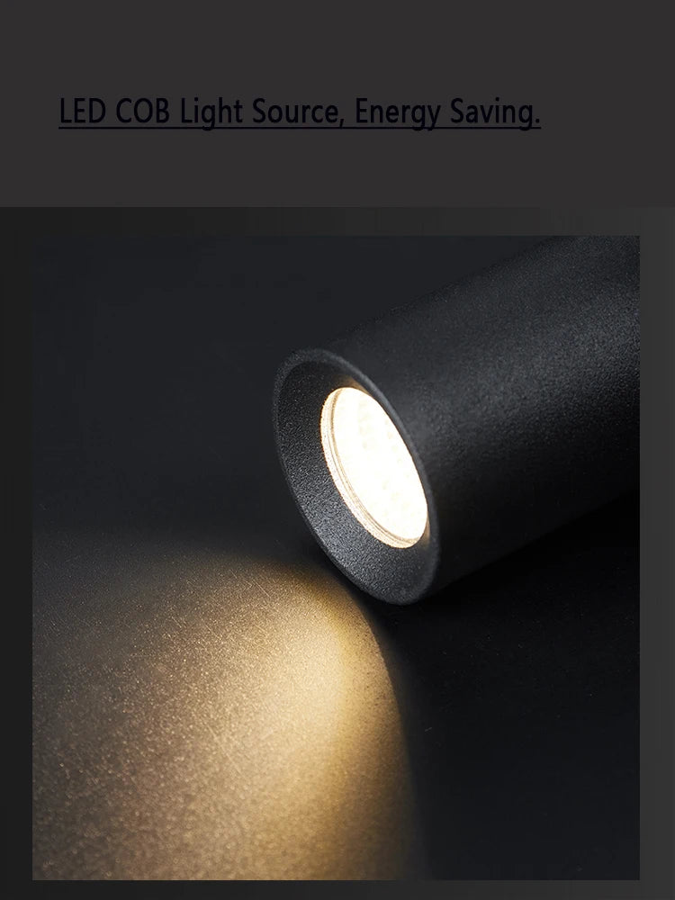 LED Wall Lamp Nordic Double Head Adjustable Wall Lights Creative Bedroom Bedside Reading Lamps Indoor black Home Decor Sconces