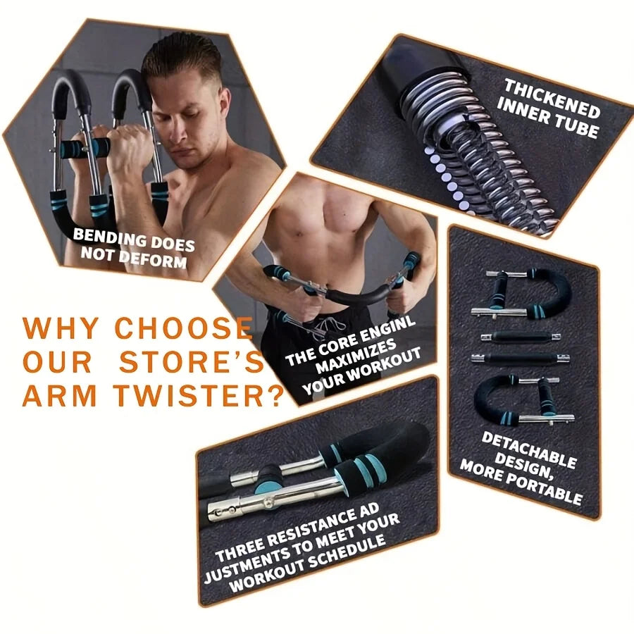 Adjustable Twister Arm Exerciser Wrist Strength Trainer Home Chest Expander For Shoulder Arm and Chest Exercise
