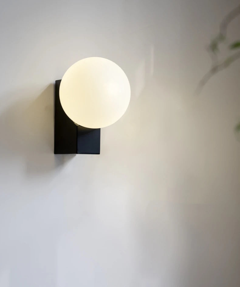 Denmark Wall Lamp Sconce Light with Glass Ball G9 Bulb Metal Base