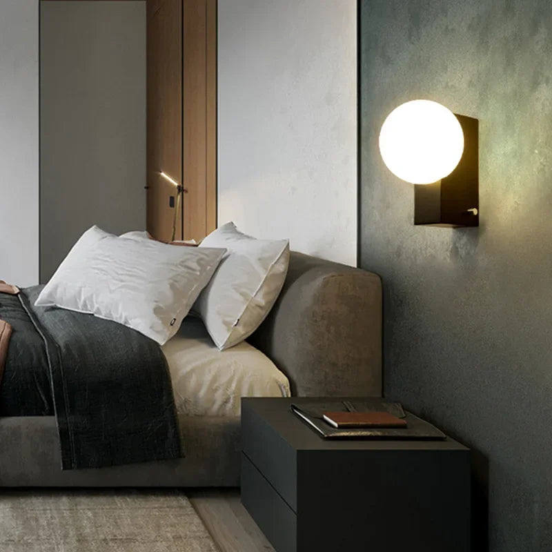 Denmark Wall Lamp Sconce Light with Glass Ball G9 Bulb Metal Base