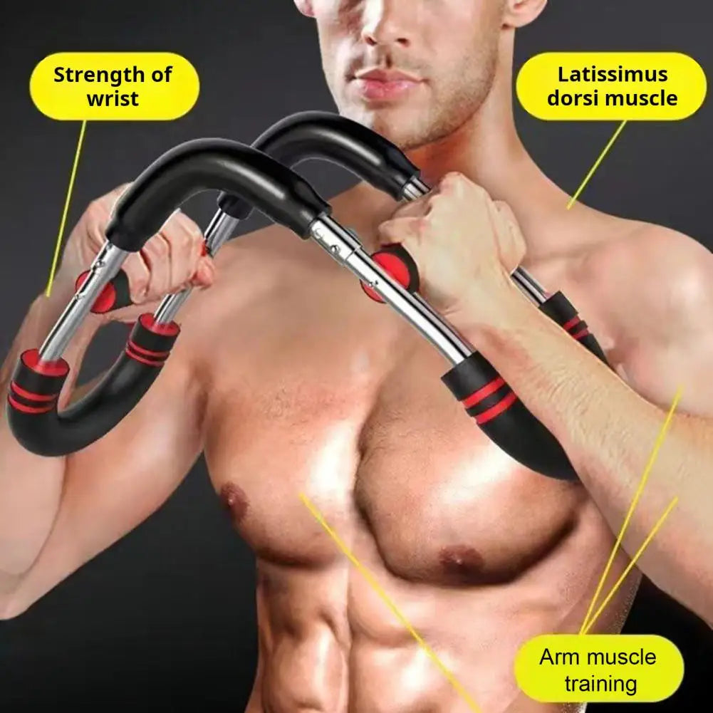 Twister Arm Exerciser with Foam Handle Adjustable Spring Workout Bar Forearm Triceps Chest Expander Portable Fitness Equipment