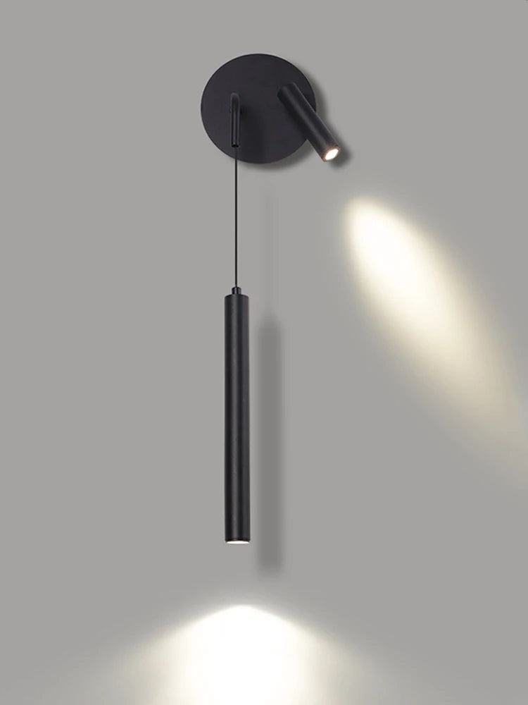 LED Wall Lamp Nordic Double Head Adjustable Wall Lights Creative Bedroom Bedside Reading Lamps Indoor black Home Decor Sconces