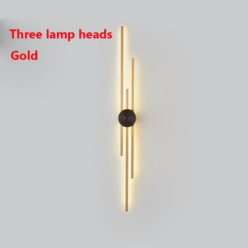 LED Modern Long Wall Lamp Living Room Dining Room Loft Wall Mounted Sconce Decoration Bedroom Bedside Light Staircase Fixture
