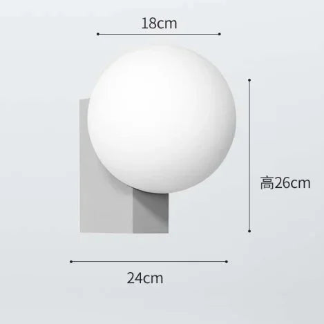 Denmark Wall Lamp Sconce Light with Glass Ball G9 Bulb Metal Base
