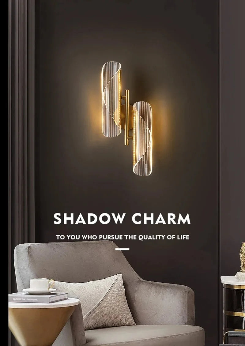 Wall Lamp Nordic Modern LED Indoor Lighting Luxurious Light for Home Bathroom Hotel Living Room Bedside Decor