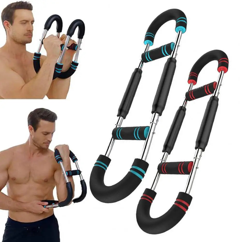 Twister Arm Exerciser with Foam Handle Adjustable Spring Workout Bar Forearm Triceps Chest Expander Portable Fitness Equipment