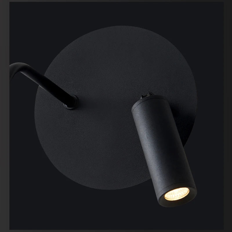 LED Wall Lamp Nordic Double Head Adjustable Wall Lights Creative Bedroom Bedside Reading Lamps Indoor black Home Decor Sconces