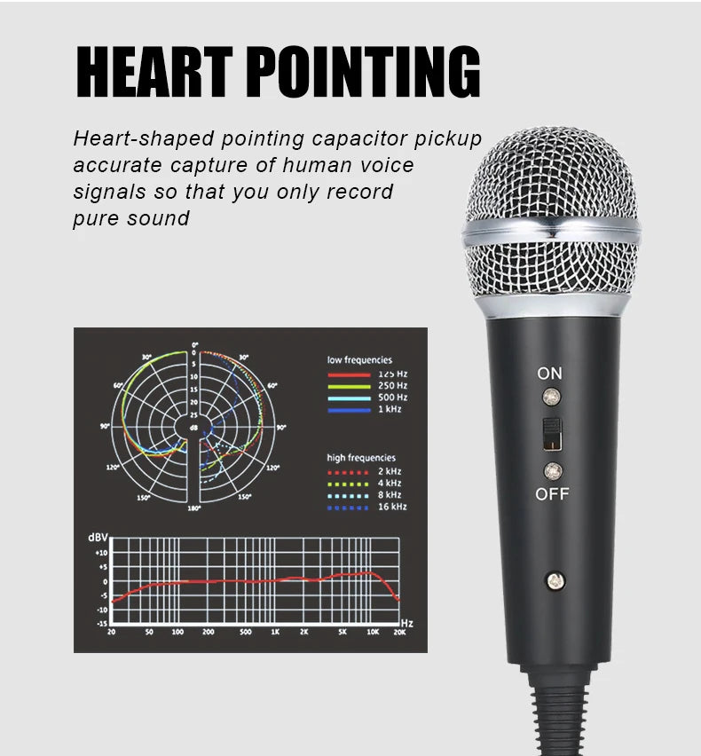 Microphone 3.5mm Wired Home Stereo Desktop Tripod MIC For PC YouTube Video Chatting Gaming Podcasting Recording Meeting