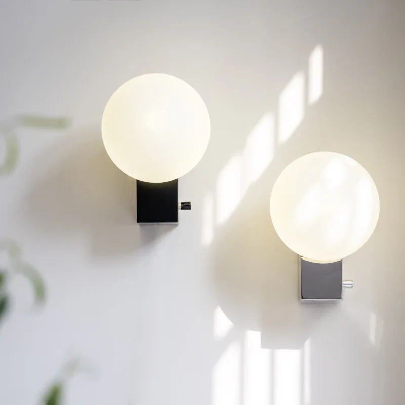 Denmark Wall Lamp Sconce Light with Glass Ball G9 Bulb Metal Base