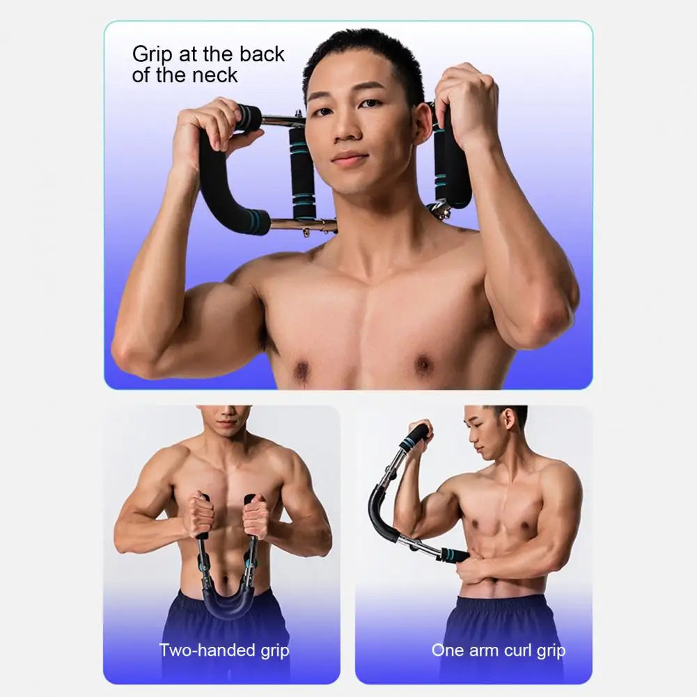 Twister Arm Exerciser with Foam Handle Adjustable Spring Workout Bar Forearm Triceps Chest Expander Portable Fitness Equipment
