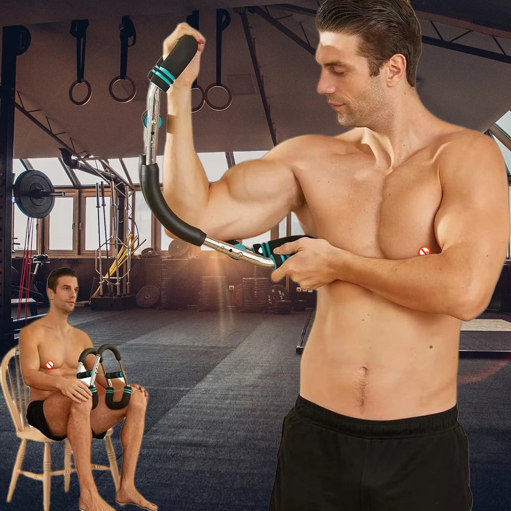 Adjustable Twister Arm Exerciser Multifunctional U-Shaped Wrist Strength Trainer Spring Arm Force Bar Indoor Workout