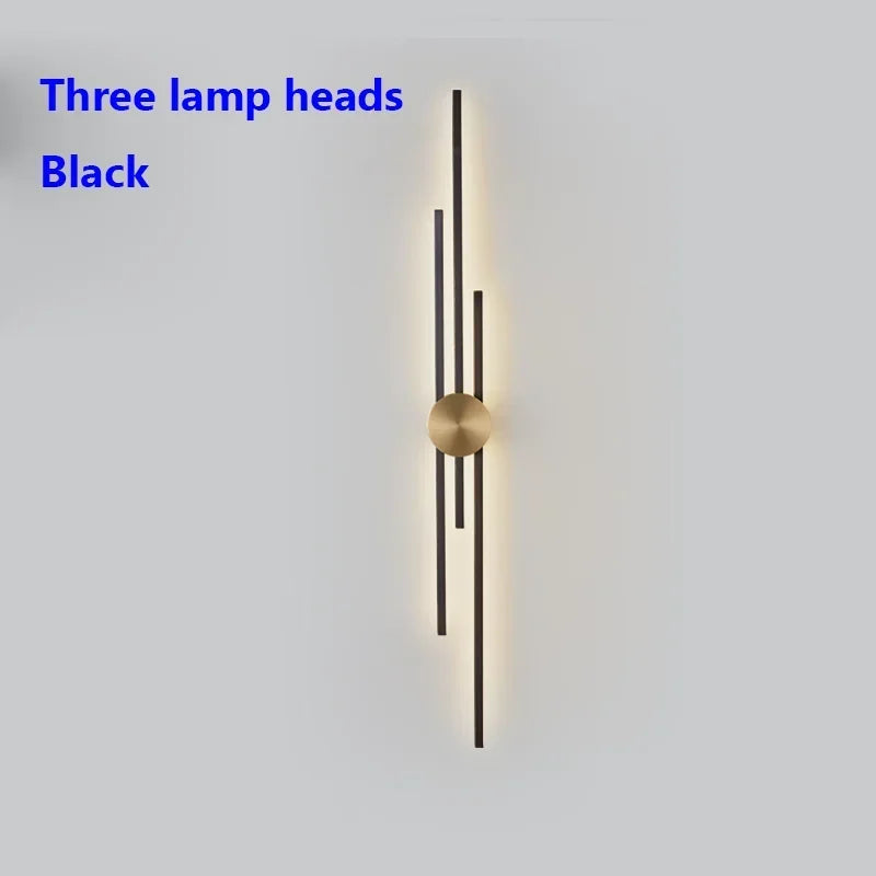 LED Modern Long Wall Lamp Living Room Dining Room Loft Wall Mounted Sconce Decoration Bedroom Bedside Light Staircase Fixture