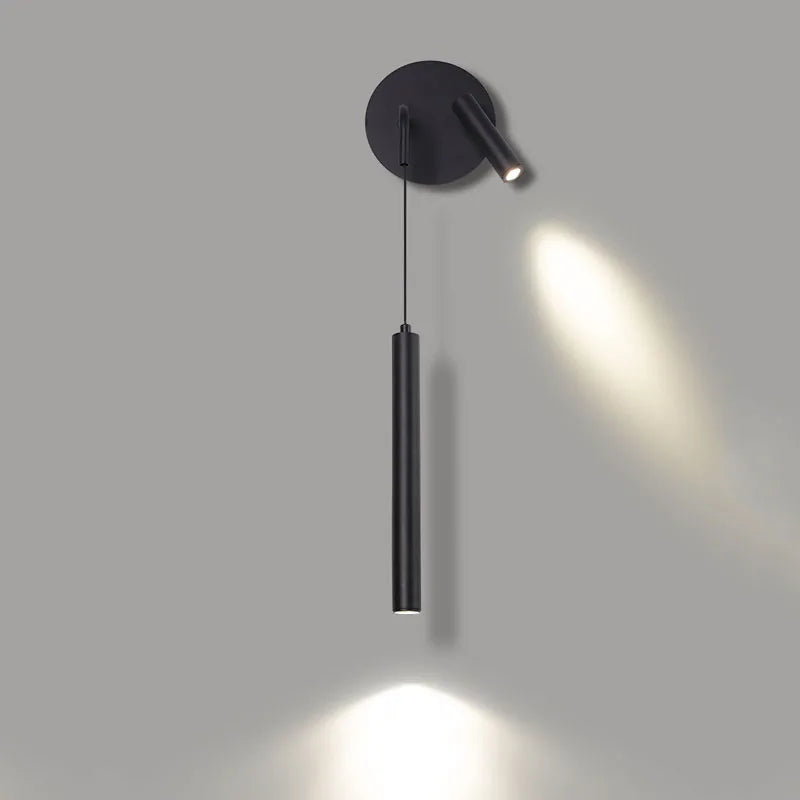 LED Wall Lamp Nordic Double Head Adjustable Wall Lights Creative Bedroom Bedside Reading Lamps Indoor black Home Decor Sconces