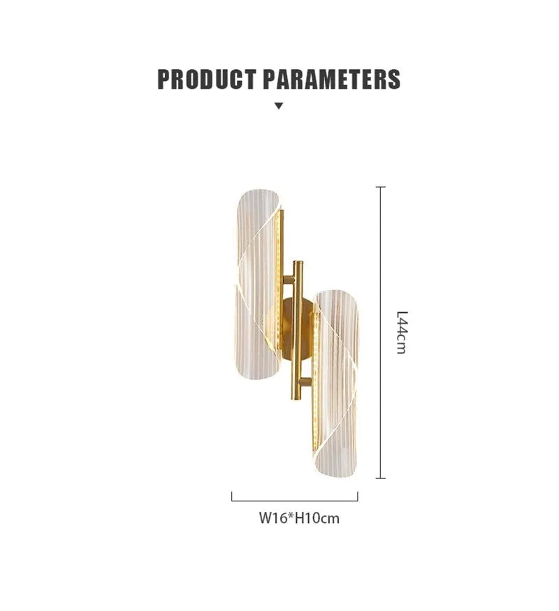 Wall Lamp Nordic Modern LED Indoor Lighting Luxurious Light for Home Bathroom Hotel Living Room Bedside Decor
