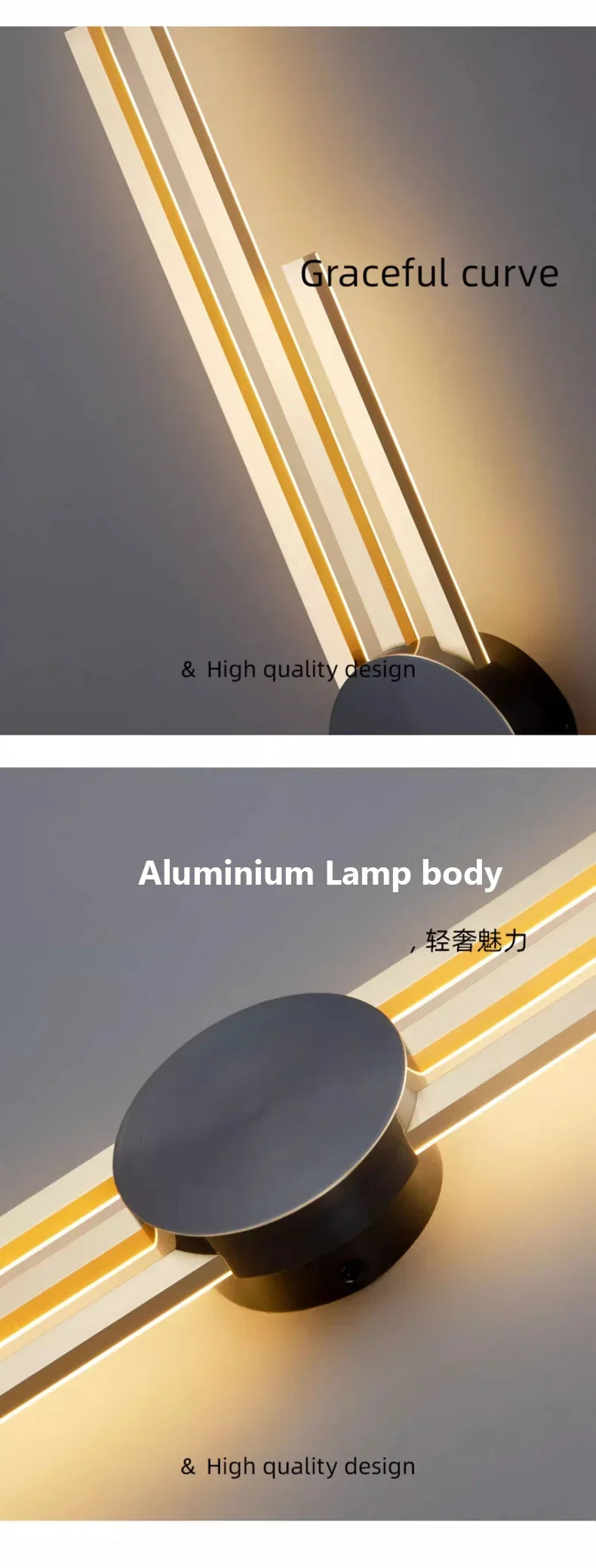 LED Modern Long Wall Lamp Living Room Dining Room Loft Wall Mounted Sconce Decoration Bedroom Bedside Light Staircase Fixture
