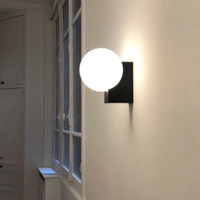 Denmark Wall Lamp Sconce Light with Glass Ball G9 Bulb Metal Base
