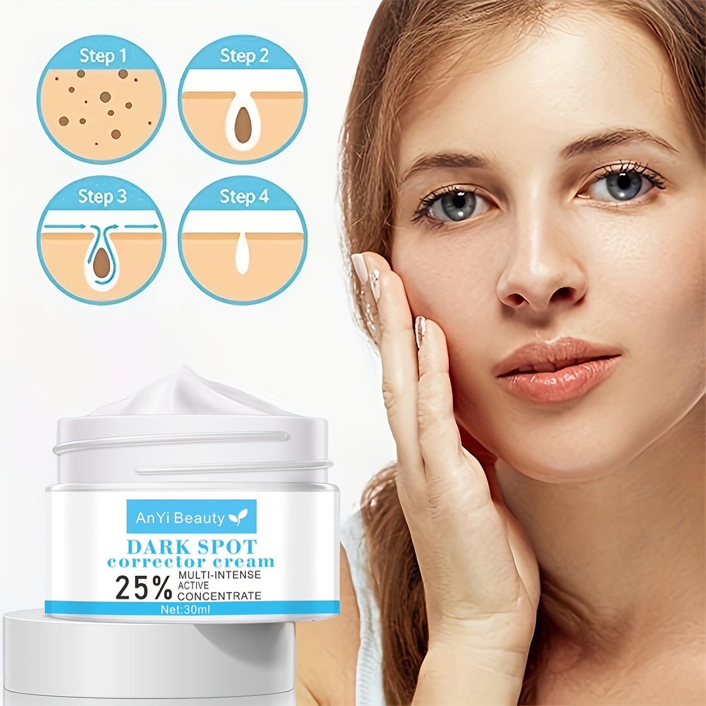 Dark Spot Remover For Face And Body, Facial Whitening Cream, Dark Spot Corrector For Age Spot Sun Spot Freckles Melasma Brown Spot - Faded Spot Correcting Cream For Face Inner Thighs Hands Intimate Area 1Fl.Oz