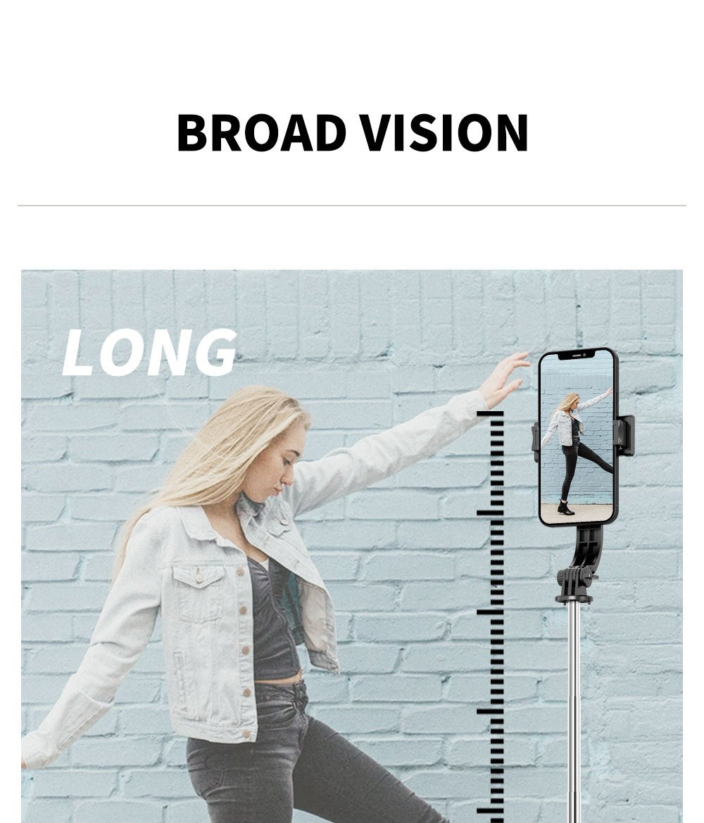 Selfie Stick Tripod, Reinforced Stable Tripod & Extendable Portable Selfie Stick With Wireless Remote And Tripod Stand For Group Selfies/Live Streaming/Video Recording Compatible With IPhone, Android Smartphone