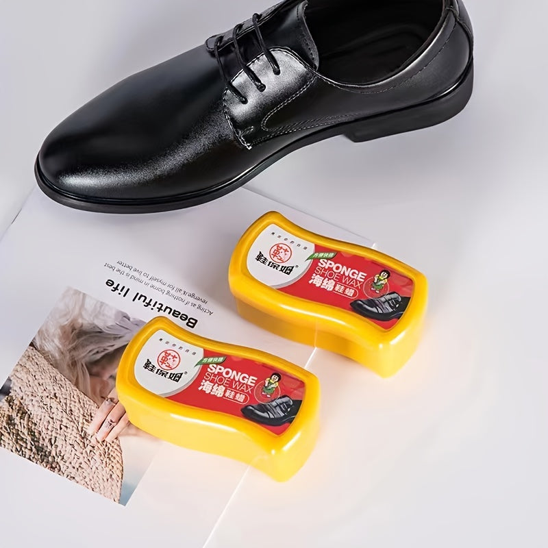 1pc Quick-Drying Shoe Polish Wipe - Effortless Leather Cleaning for Glossy Finish - Portable Single-Sided Sponge for Easy Shoe Care