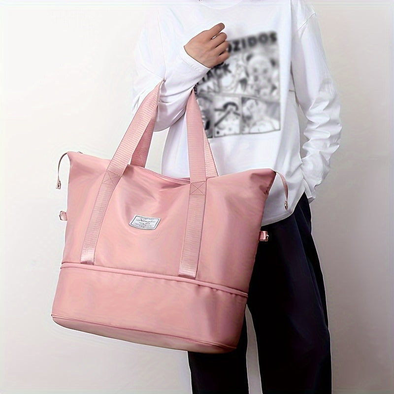 Chic Weekend Warrior: Durable, Stylish Duffel with Cosmetic Bag - Ideal Carry-On & Quick Trip Companion