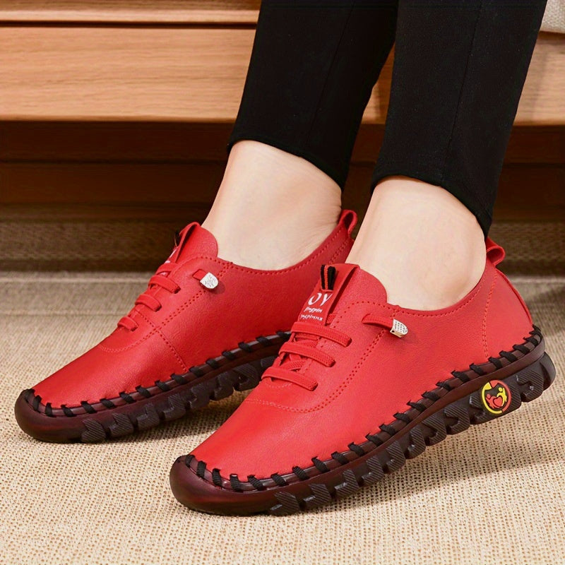 Comfortable Chic - Women's Oxfords - Handmade, Breathable, Lightweight, Non Slip, Lace Up, Slip On, Soft Insoles, Easy Walking Shoes for Everyday Wear