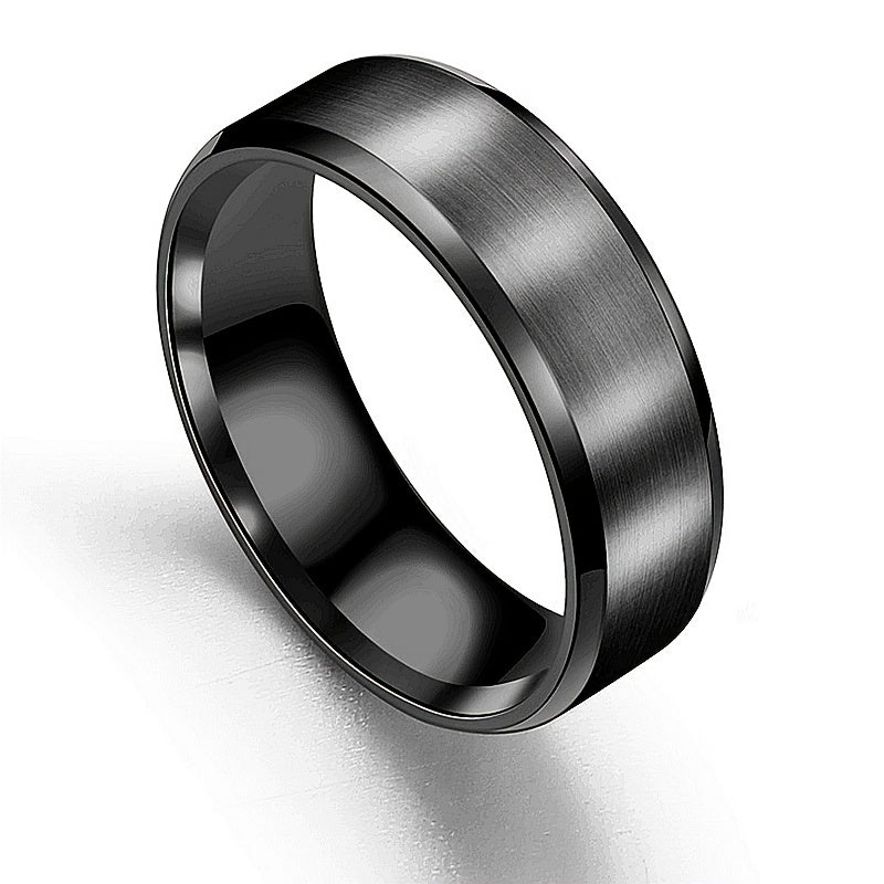 Titanium Steel Frosted Ring Stainless Steel Men's Brushed Ring Ring Jewelry