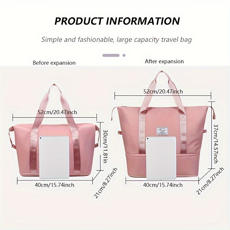 Chic Weekend Warrior: Durable, Stylish Duffel with Cosmetic Bag - Ideal Carry-On & Quick Trip Companion