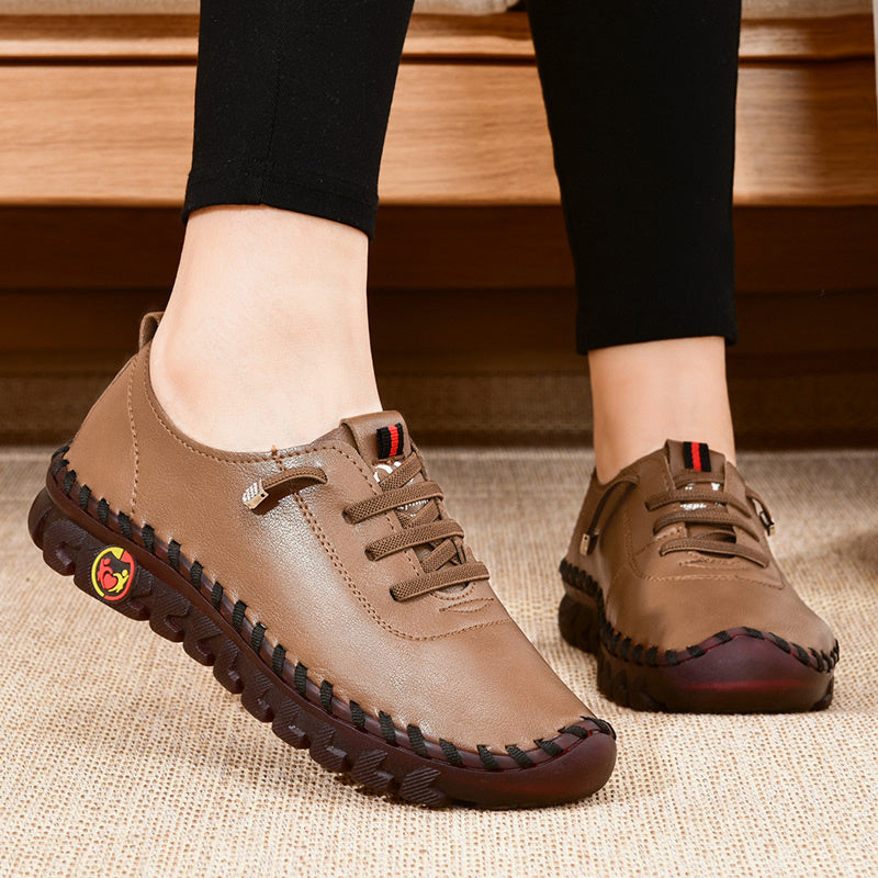 Comfortable Chic - Women's Oxfords - Handmade, Breathable, Lightweight, Non Slip, Lace Up, Slip On, Soft Insoles, Easy Walking Shoes for Everyday Wear