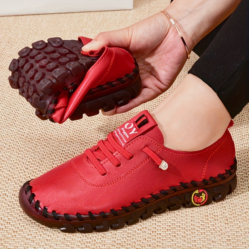 Comfortable Chic - Women's Oxfords - Handmade, Breathable, Lightweight, Non Slip, Lace Up, Slip On, Soft Insoles, Easy Walking Shoes for Everyday Wear